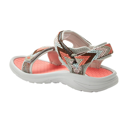 Sandale Lee Cooper pentru femei cu velcro pentru plajă de vară, gri deschis și roz