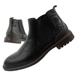 Ghete Chelsea Wrangler Randy pentru bărbați, elegante, la modă, fără slip, negre