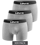Boxeri Levi's pentru bărbați, set de 3 boxeri gri din bumbac