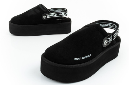 Karl Lagerfeld Pantofi sport termici cu blană, model salopetă [KL48502 50X]