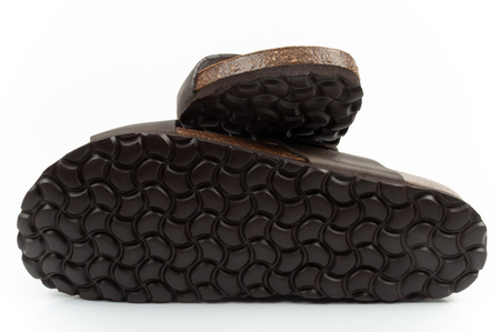 Pantofi sport Bio Bio pentru bărbați, Șlapi conturați, Piele naturală, Maro