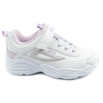 Pantofi sport Fila Skye V Kids cu velcro pentru fete, albi