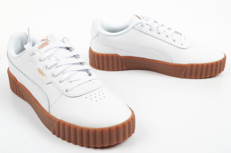 Teniși din piele Puma Carina 3.0 pentru femei, de culoare albă, la modă