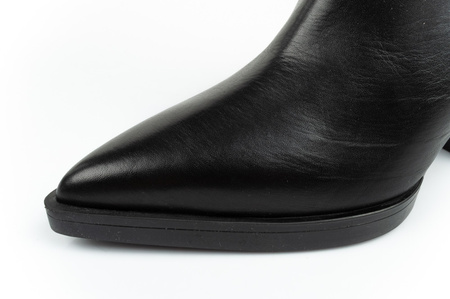 Ghete cowboy Karl Lagerfeld, cizme cowboy pentru femei, piele neagră [KL31264 000]