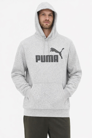 Hanorac gri Puma pentru bărbați, din bumbac, cu imprimeu cangur Hanorac tip pulover Puma.