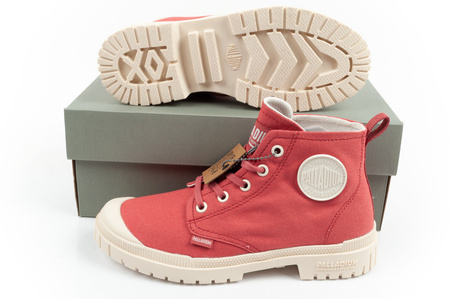 Ghete înalte Palladium Pampa SP20 pentru femei, roșu cărămiziu
