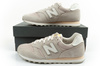 Pantofi sport New Balance 373 pentru femei, piele la modă, bej, alb
