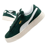Pantofi sport Puma Suede XL Hairy din piele, verde la modă [397241 02]