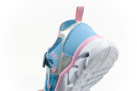 Pantofi sport Leomil pentru copii, model Stitch, ușori, cu velcro, LED, albaștri