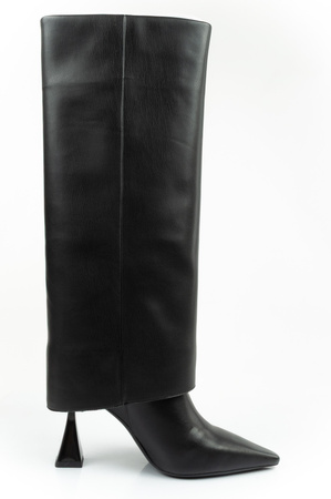 Pantofi sport damă Karl Lagerfeld Debut II din piele, ghete negre, fashion [KL32084 F0X]