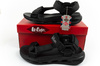 Sandale Lee Cooper pentru bărbați cu velcro, de vară, negre, ușoare