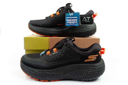 Pantofi de alergare pentru bărbați Skechers Go Run Supersonic Max, negri și portocalii