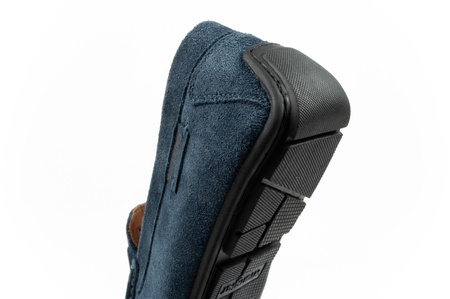 Pantofi Wrangler pentru bărbați, Mocasini Maifield Suede, Piele naturală, Bleumarin