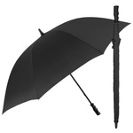 Umbrelă de golf manuală Perletti XXL 132 cm, neagră, rezistentă la vânt
