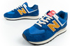 Pantofi sport New Balance 574 pentru bărbați, piele la modă, albaștri