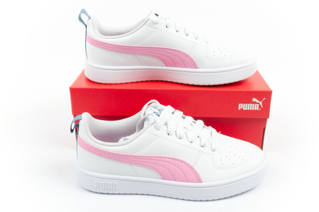 Pantofi sport Puma, adidasi copii Rickie, albi, la moda