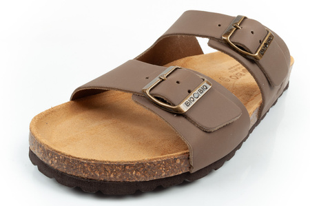 Pantofi sport Bio Bio pentru bărbați, Șlapi modelați, Piele naturală, Maro deschis