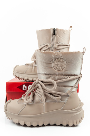 Pantofi de drumeție izolați Lee Cooper pentru femei, bej, piele naturală