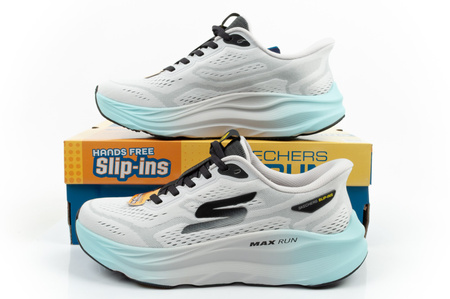 Pantofi sport Skechers Max Run pentru bărbați, albi, SLIP-INS