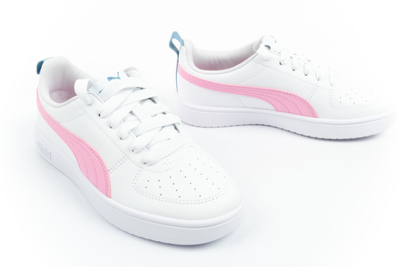 Pantofi sport Puma, adidasi copii Rickie, albi, la moda