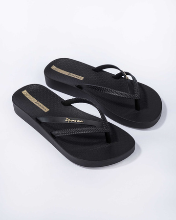 Șlapi de damă Ipanema Bossa Soft V, confortabili, negri, la modă