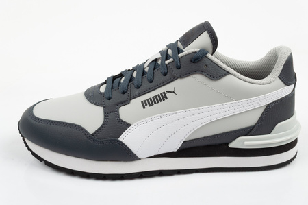 Teniși sport gri din piele pentru bărbați Puma ST Runner v4