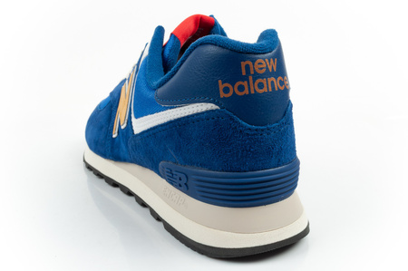 Pantofi sport New Balance 574 pentru bărbați, piele la modă, albaștri