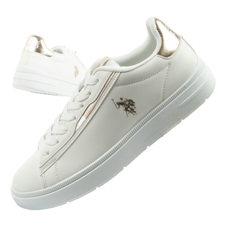 Teniși U.S. Polo Assn. pentru femei, la modă, confortabili, albi