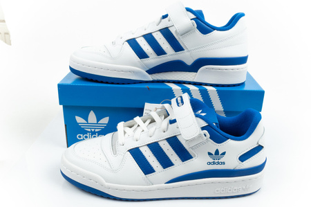 Pantofi sport Adidas Forum Low pentru bărbați, albi, confortabili, la modă, cu închidere Velcro