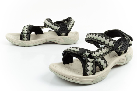 Sandale CMP Hamal pentru femei cu închidere Velcro, talpă trekking, verde