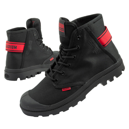 Teniși sport Palladium Pampa Hi Dare II High-Top pentru bărbați, negru și roșu