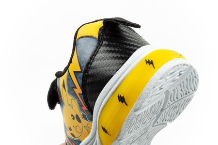 Pantofi sport pentru copii Leomil, adidași ușori Pokemon cu velcro, LED, negru și galben