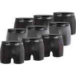 Boxeri Puma pentru bărbați, pachet de 9 bucăți, negri și gri, bumbac confortabil