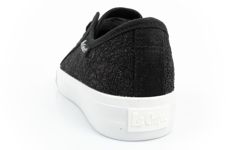 Teniși Lee Cooper cu sclipici și dantelă pentru femei, negri [LCW-25-31-3421L]