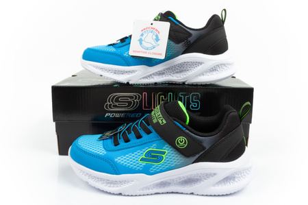Skechers Meteor-Lights-Krendox [401495L/BKBL] Pantofi sport copii LED, albastru.