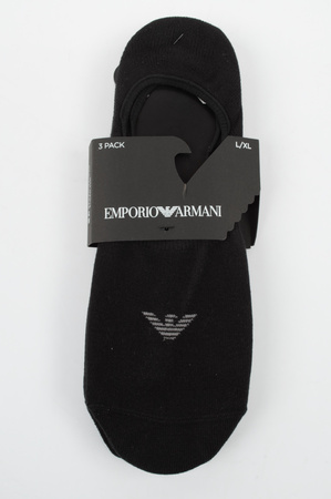 Șosete Emporio Armani Calza Micro-Foot, Bumbac Negru, Set 3