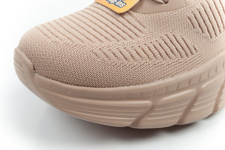 Pantofi sport confortabili Skechers Bobs B Flex SLIP-INS bej pentru femei
