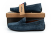 Pantofi Wrangler pentru bărbați, Mocasini Maifield Suede, Piele naturală, Bleumarin