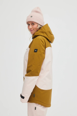 Jachetă sport de iarnă O'Neill pentru femei, pentru snowboarding, GTX RECCO Skis, roz și maro