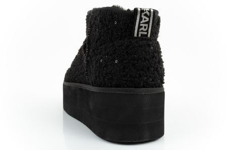 Ghete de zăpadă pentru femei Karl Lagerfeld Thermo, cu blană, negre [KL48522W W0S]