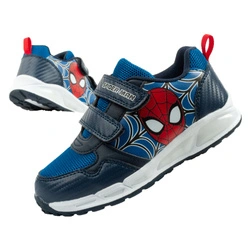 Pantofi sport pentru copii Leomil, pantofi sport Spiderman, ușori, cu velcro, negru, albastru