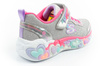 Pantofi sport Skechers S Lights LED cu velcro pentru fete, gri