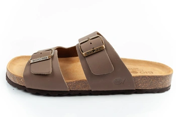 Pantofi sport Bio Bio pentru bărbați, Șlapi modelați, Piele naturală, Maro deschis