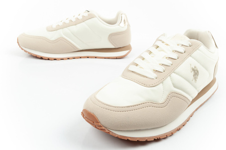 Teniși U.S. Polo Assn. pentru femei, la modă, confortabili, ecru