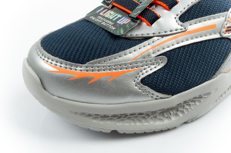 Teniși Skechers Glow Strider LED pentru copii, argintii, pentru băieți