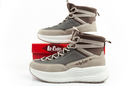 Teniși Lee Cooper pentru femei, la modă și confortabili, peste gleznă, bej