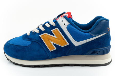 Pantofi sport New Balance 574 pentru bărbați, piele la modă, albaștri