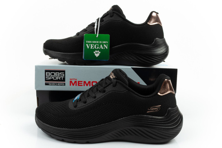 Teniși Skechers Bobs Squad Waves pentru femei, negri, ușori, la modă