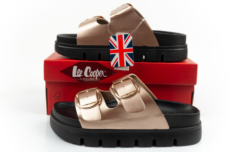 Pantofi sport Lee Cooper pentru femei, aurii, confortabili, cu platformă, la modă