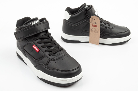 Teniși Levi's John SE Mid Negri cu Velcro pentru Copii